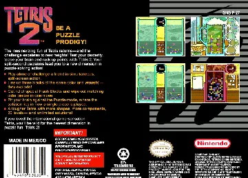 Tetris 2 (USA) (Rev 1) box cover back